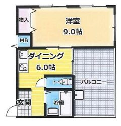 エスペランスドゥ花隈の間取り