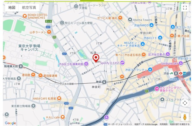 ★仲介手数料無料★パシフィック松濤（新規フルリフォーム済み・即入居可能）の地図