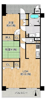 【間取り】 | グランドシーズ住之江 | 【南向きの日当たり・通風良好】明るいお住まいは家族の笑顔も増えそうですね！是非現地にてご体感ください！