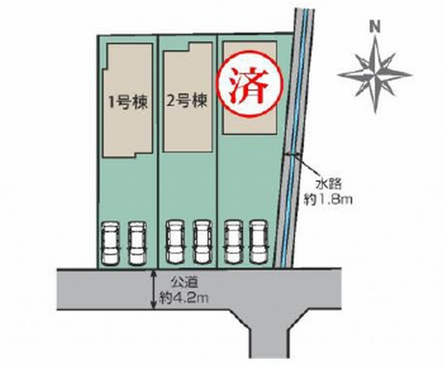 【区画図】 | 【仲介手数料０円】平塚市山下3丁目　新築一戸建て　全3棟 | 平塚市山下3丁目　新築一戸建て　全3棟