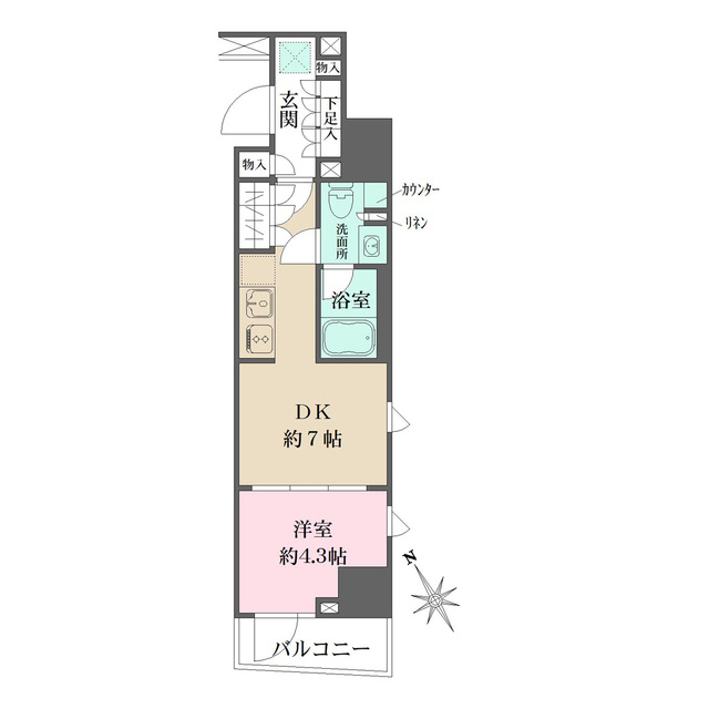 ルフォンプログレ四谷の間取り