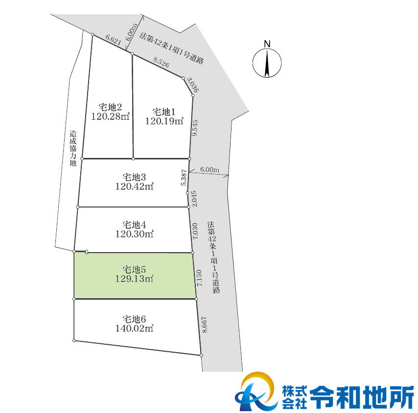 売地　藤沢市大庭の土地図