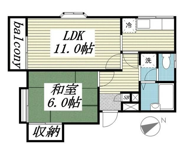 メゾンタミー２の間取り