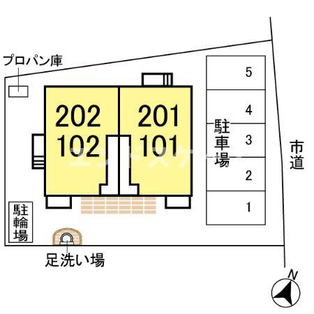 ジュン キャッスルの区画図|高崎、前橋のお部屋探しはエンドスケープまで！お客様の理想お聞かせ下さい♪