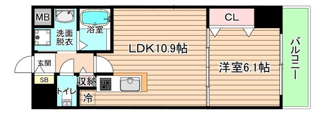 大阪市城東区中央３丁目の賃貸マンションの間取り