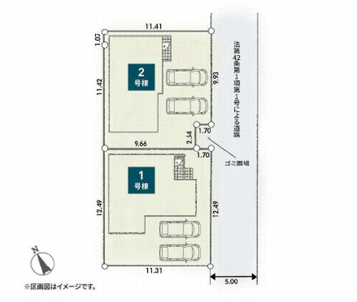 【区画図】 | 【仲介手数料０円】秦野市第1三屋　新築一戸建て　全2棟 | 秦野市第1三屋　新築一戸建て　全2棟