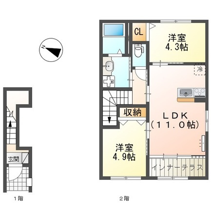 【間取り】 | ブランメゾンⅢ