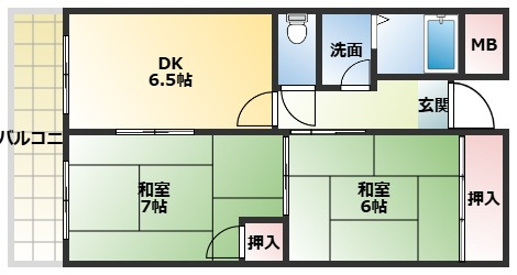 クレール白鳩の間取り