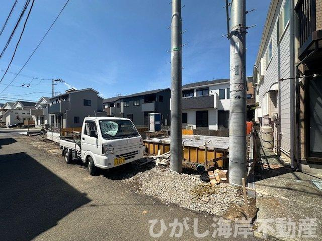茅ヶ崎市松尾　新築戸建　全6棟の外観|5月2日撮影　建築中　現地外観