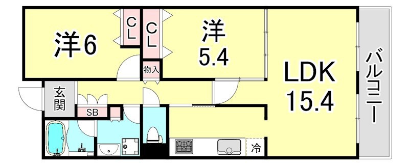 甲子園三番町ハイツの間取り