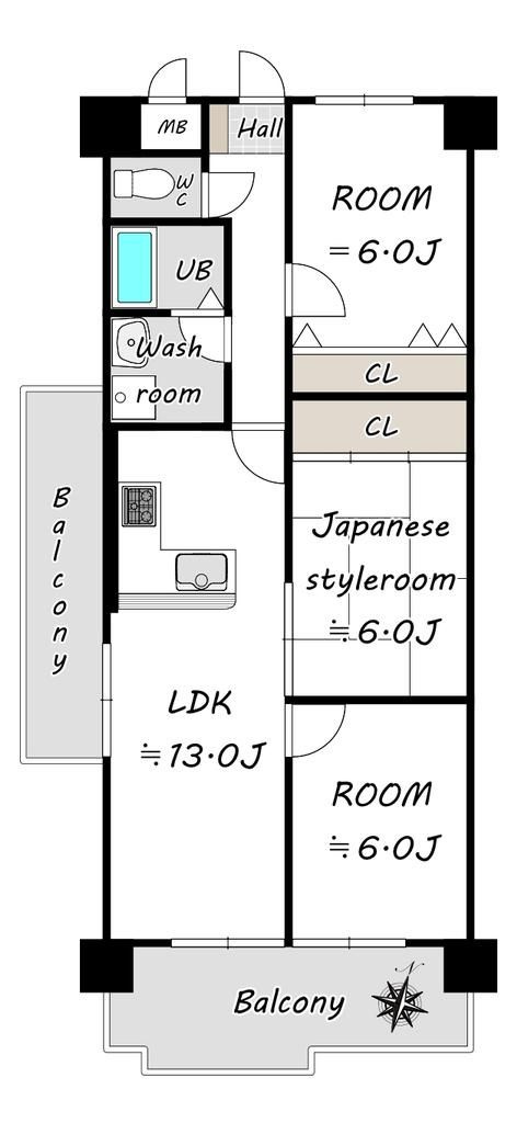 朝日プラザ寝屋川の間取り