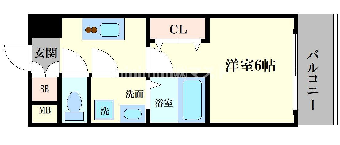 エスリードレジデンス大阪福島フロントの間取り