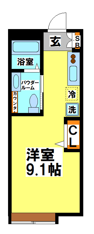 小金井市東町４丁目のアパートの間取り