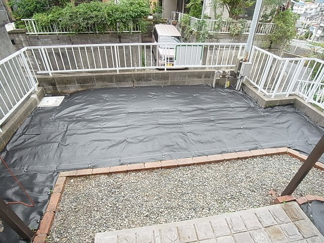 山田町小部南山貸家の庭|広々した専用庭付き