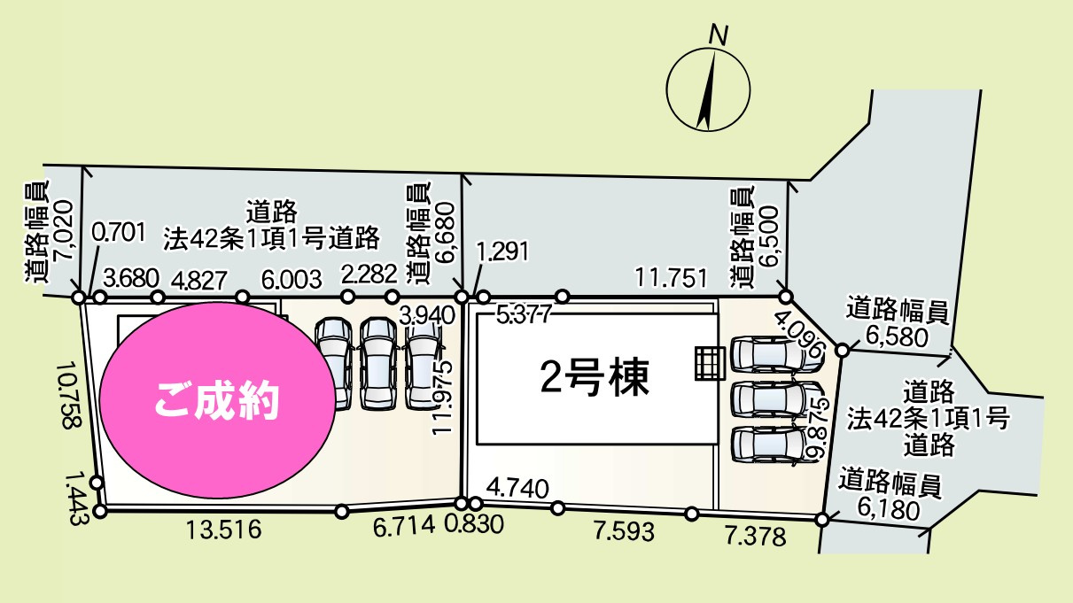 【新築戸建】前橋市粕川町新屋第1　の区画図|■区画図
