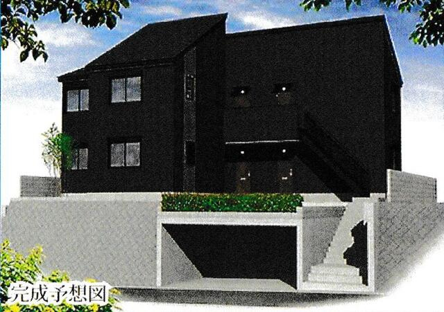 川崎市多摩区生田６丁目のアパートの外観パース