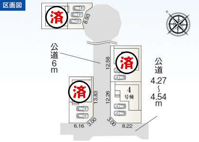 【本日ご案内可能】刈谷市井ケ谷町井田　全4棟の区画図|全体区画数｜全4棟
◆駐車並列2台可能！(但し、車種による)
◆閑静な住宅街です。
◎まずは、お気軽にお問い合わせください。現地を案内しながら周辺環境も見て頂けます。　　　　　　　　　　　　　　　　　