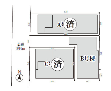 練馬区平和台2丁目　堂々完成　20帖LDK　最終1棟の区画図