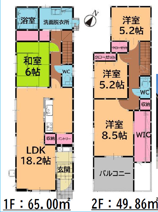 南区鶴田1丁目1期 5号棟の間取り
