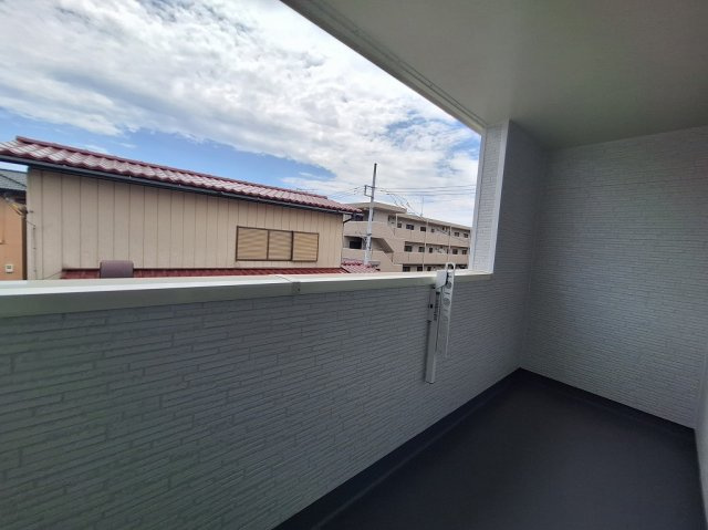 ハートフルタウン 高崎市若松町新築のバルコニー|現地撮影