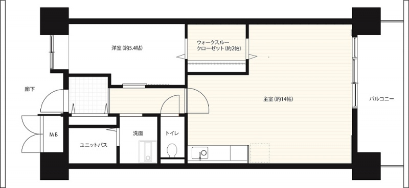 コーシャハイツ港の間取り