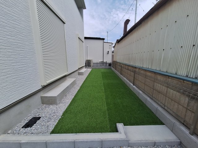 ハートフルタウン 高崎市筑縄町新築の庭|現地撮影