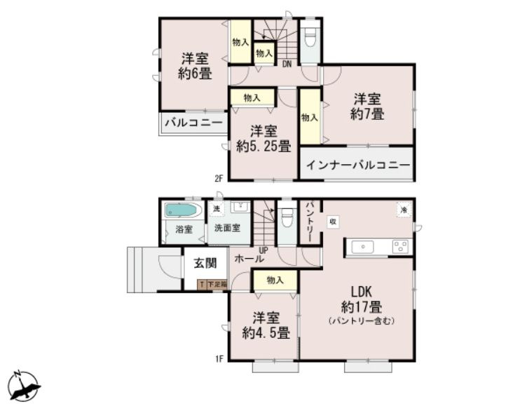 ハートフルタウン 高崎市筑縄町新築の間取り