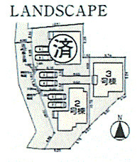 青梅市今井1丁目　新築戸建全3棟の区画図