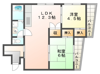 【間取り】 | シャトー滝ノ茶屋