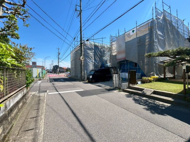 ファーストタウン　丹羽郡扶桑町柏森寺裏第1　全2区画分譲の前面道路含む現地写真|「現地（2026年5月5日）撮影」　
■前面道路　
■ヤマダ不動産　株式会社リライフ