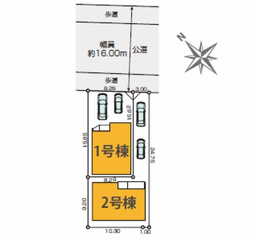 【区画図】 | 【仲介手数料０円】厚木市鳶尾1期　新築一戸建て　全2棟 | 厚木市鳶尾1期　新築一戸建て　全2棟