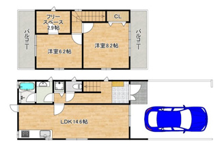 【間取り】 | 南花田町　中古戸建