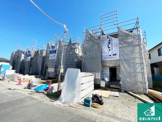 木津川市加茂町駅東　第2期　新築一戸建ての外観|現在建築中！落ち着いた街並みで新生活を始めることが出来そう！周辺の物件も併せてご紹介させて頂きます！