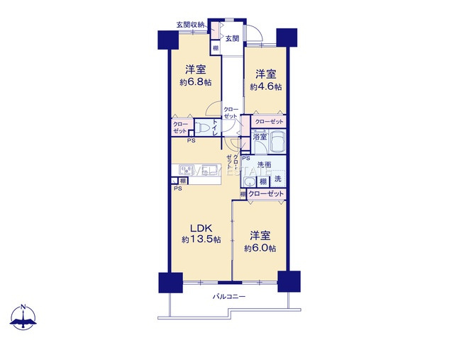 クレール草加弐番館の間取り