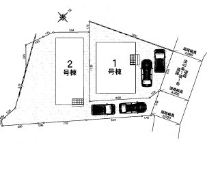 秦野市北矢名第15　新築戸建　全2棟2号棟の区画図