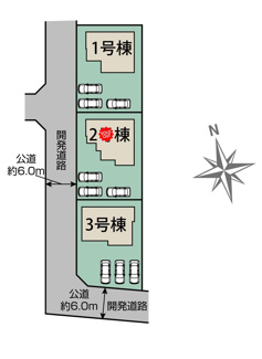 【区画図】 | 甲斐市龍地 新築戸建全2棟 1号棟 オール電化・長期優良住宅 | １号棟区画図