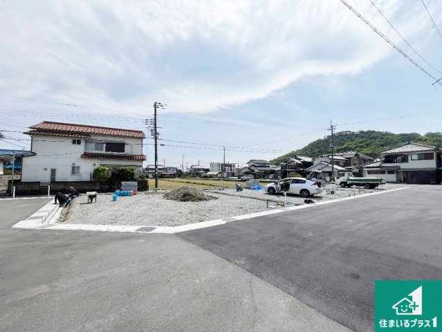 揖保郡太子町鵤　第11期　新築一戸建ての外観|周辺は落ち着いた街並みの住宅地！子育てがしやすい住環境です！まだ未完成ですが、現地でしかわからない事もございます。是非一度ご覧ください。