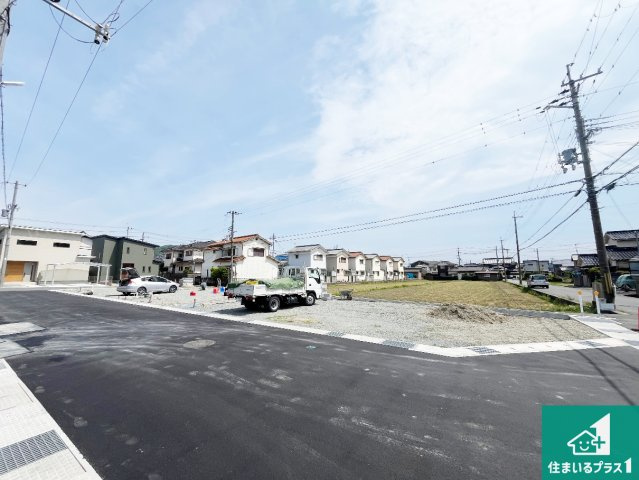 揖保郡太子町鵤　第11期　新築一戸建ての外観|周辺は落ち着いた街並みの住宅地！子育てがしやすい住環境です！まだ未完成ですが、現地でしかわからない事もございます。是非一度ご覧ください。