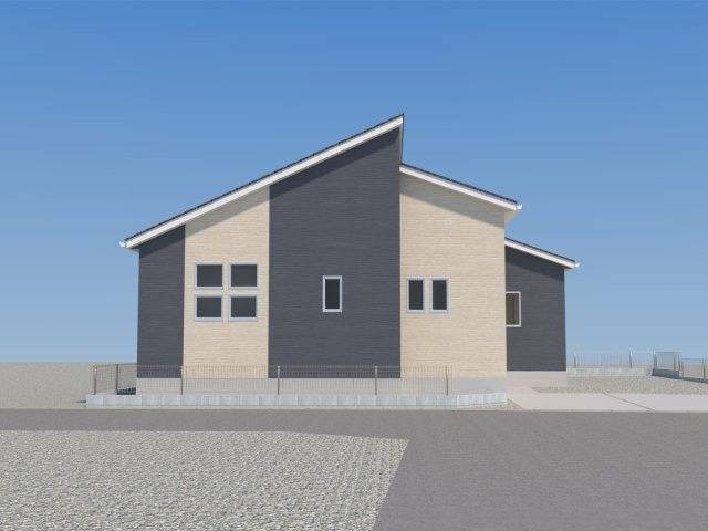 鳥栖市神辺町の新築一戸建の外観パース|外観パースです