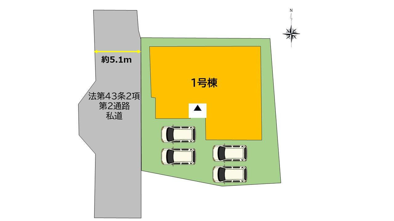 鳥栖市神辺町の新築一戸建の区画図
