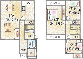 【間取り】 | 東畦野山手2丁目