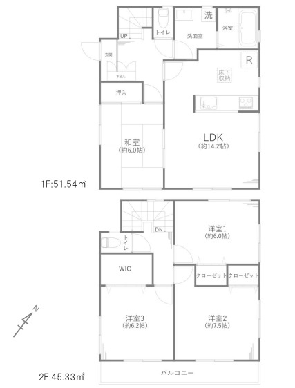 八潮市　南川崎　　中古戸建のその他|間取図です