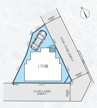 ◎茅ヶ崎市出口町　新築戸建の区画図|区画図☆