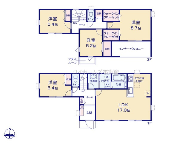 【間取り】 | 名古屋市守山区小幡１丁目15-2『仲介料無料』新築戸建て | 1号棟