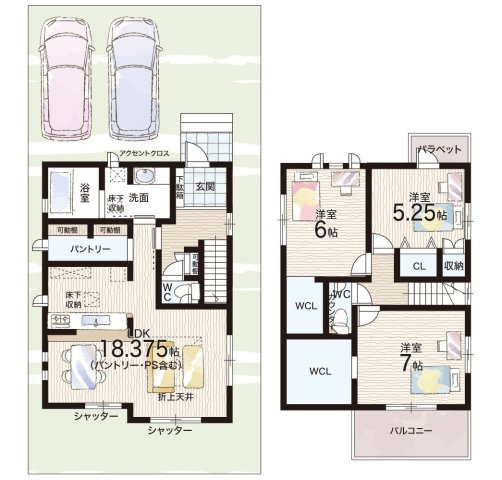 枚方市長尾東町　第4期　新築一戸建ての間取り|2号地