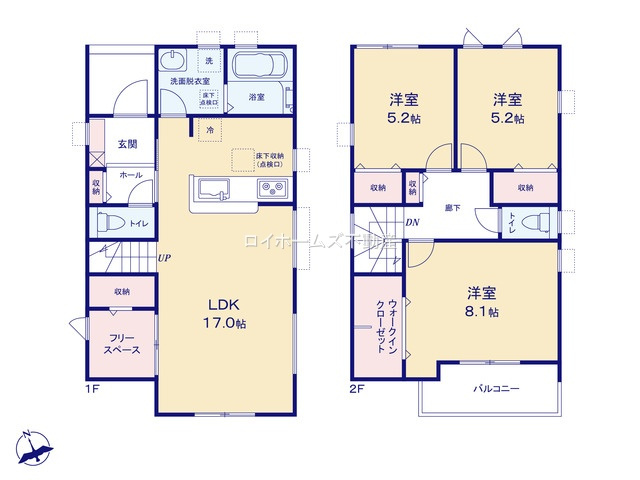 【間取り】 | 豊田市市木町２丁目14-4『仲介料無料』新築戸建て | 1号棟