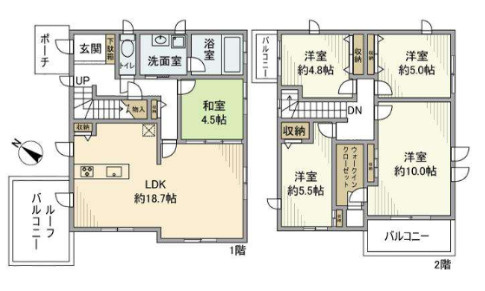 星田山手３丁目戸建の間取り