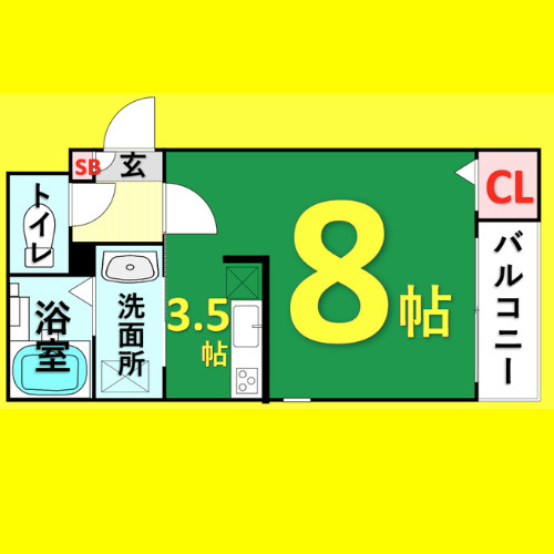 グランコンフォール米野II　名古屋市賃貸　仲介手数料無料の間取り