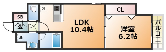 クロスレジデンス神戸元町の間取り