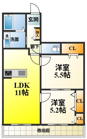 ガーデンハイム鳳の間取り